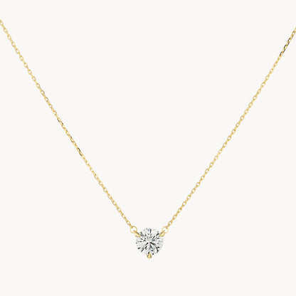 0.74 CT Round Cut Solitaire Moissanite Necklace