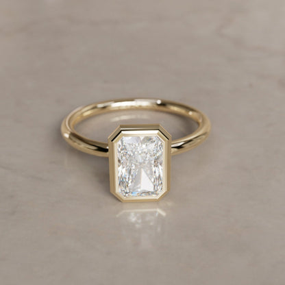 Marquise Shaped Three Stone Lab Grown Diamond Engagement Ring