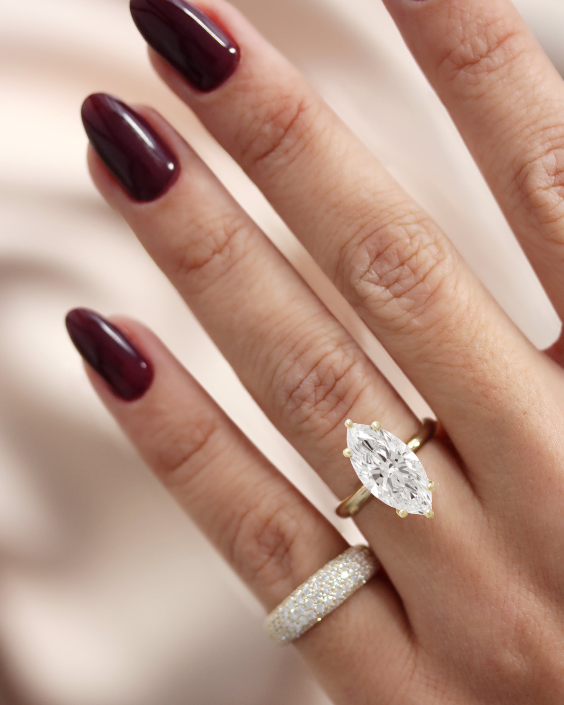 2.9 Carats Emerald Pave Styled Moissanite Engagement Ring