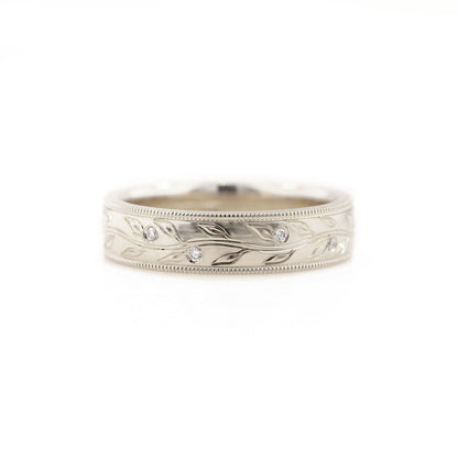 0.25 TCW Round Shaped Half Eternity Lab Grown Diamond Wedding Band