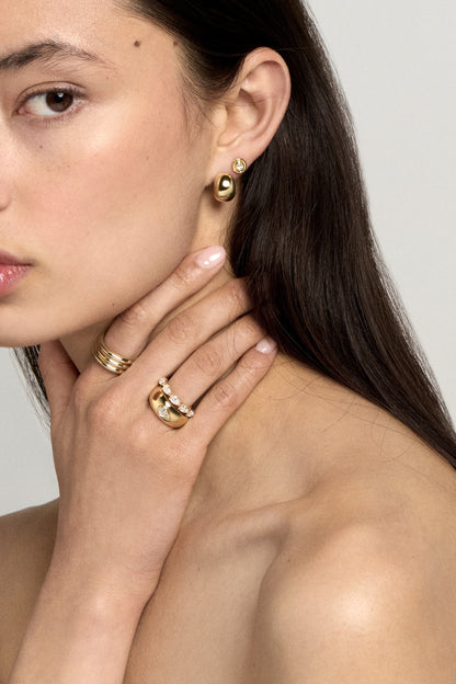 0.25 TCW Round Shaped Half Eternity Lab Grown Diamond Wedding Band