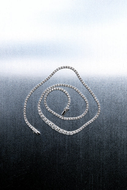 6 TCW Round Moissanite Diamond Tennis Necklace