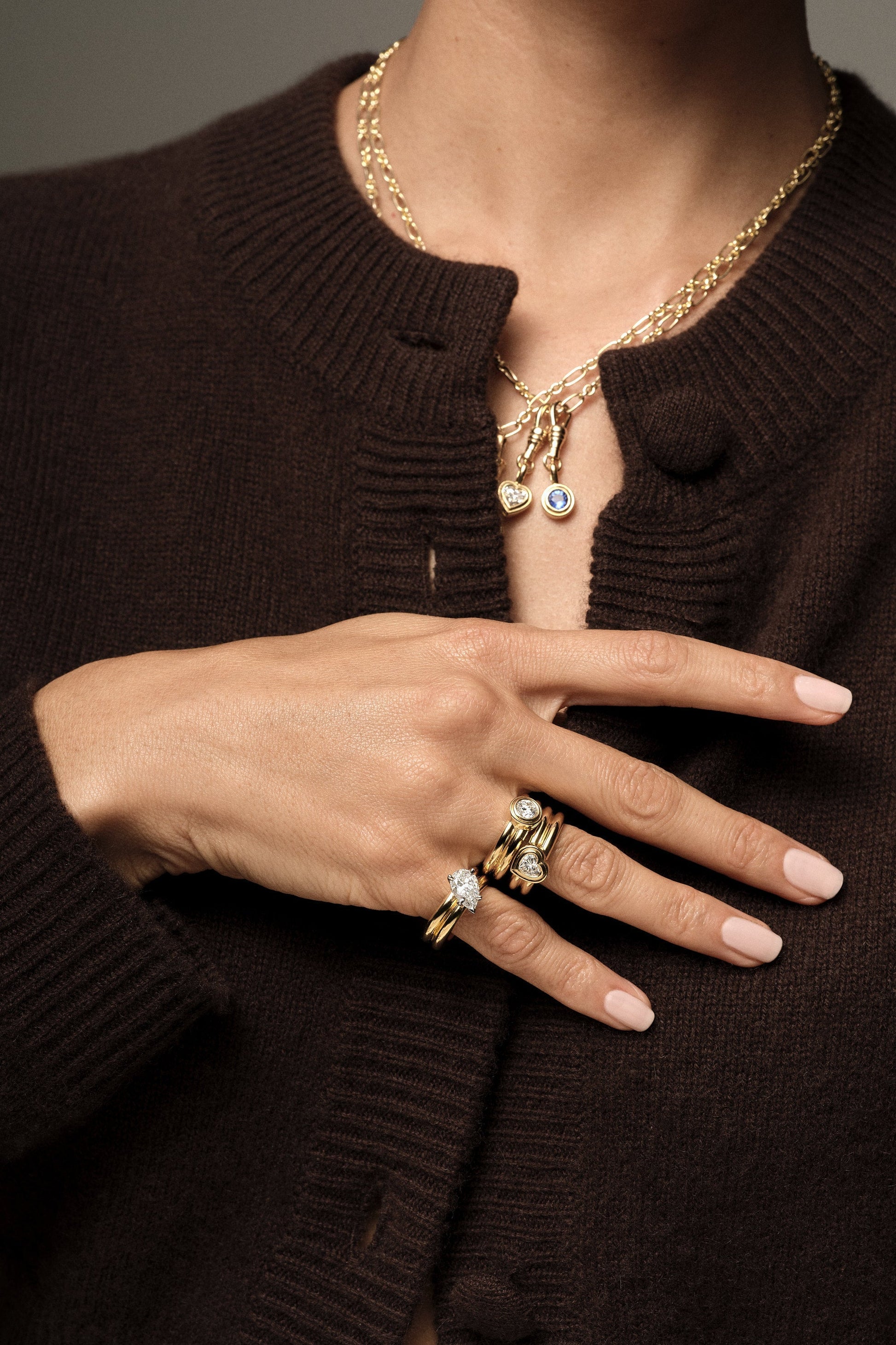 Marquise Shaped Three Stone Lab Grown Diamond Engagement Ring