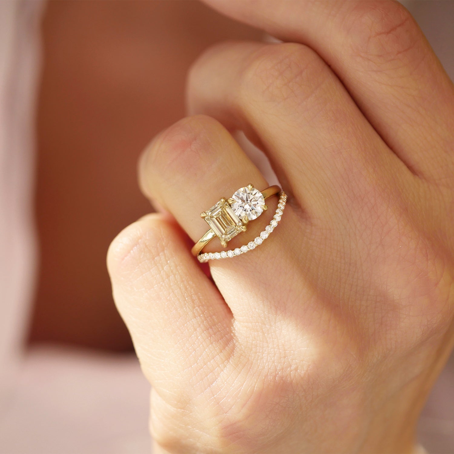 0.25 TCW Round Shaped Half Eternity Lab Grown Diamond Wedding Band