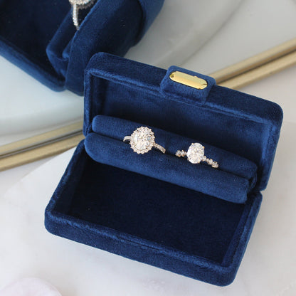 2.9 Carats Emerald Pave Styled Moissanite Engagement Ring