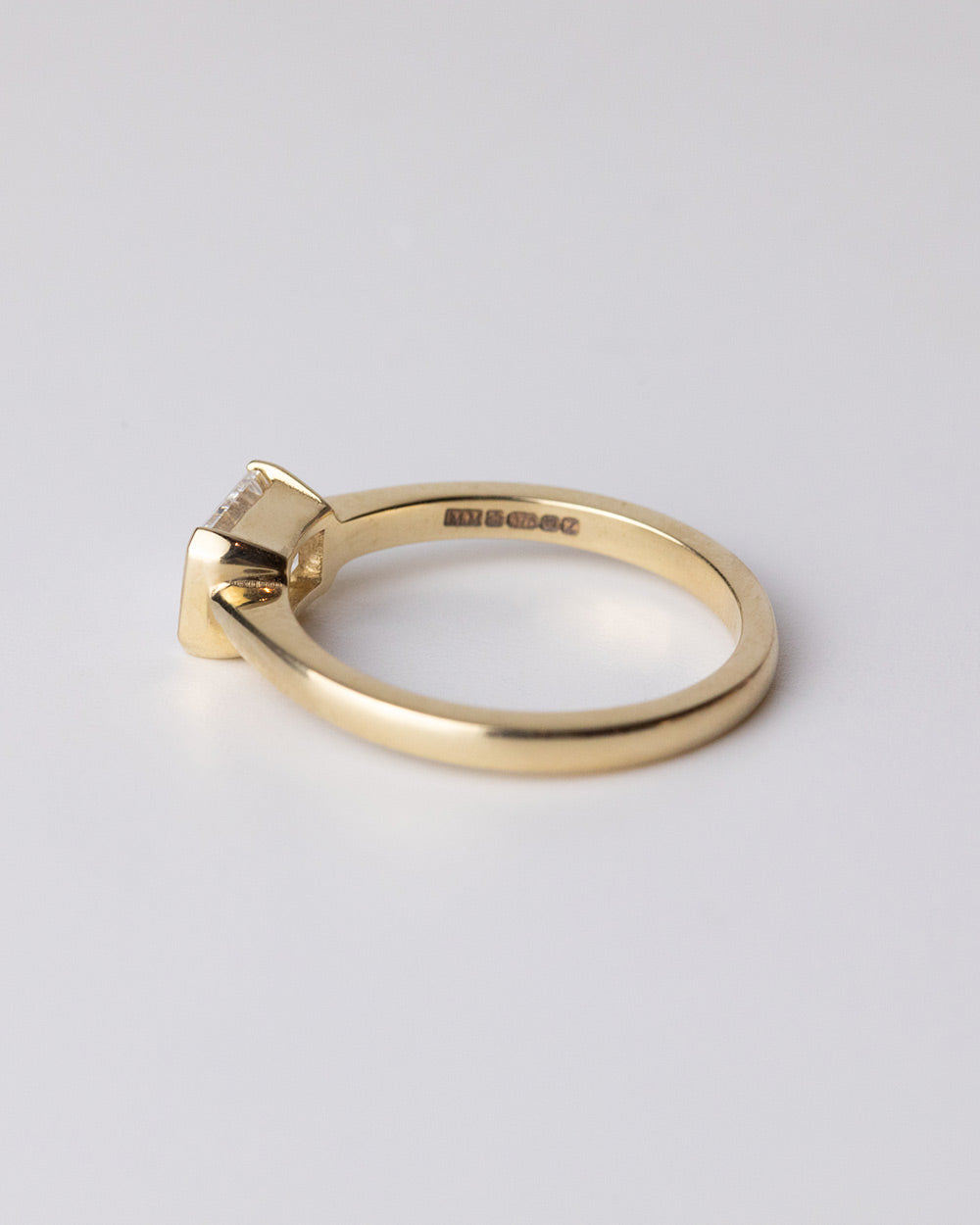 Marquise Shaped Three Stone Lab Grown Diamond Engagement Ring