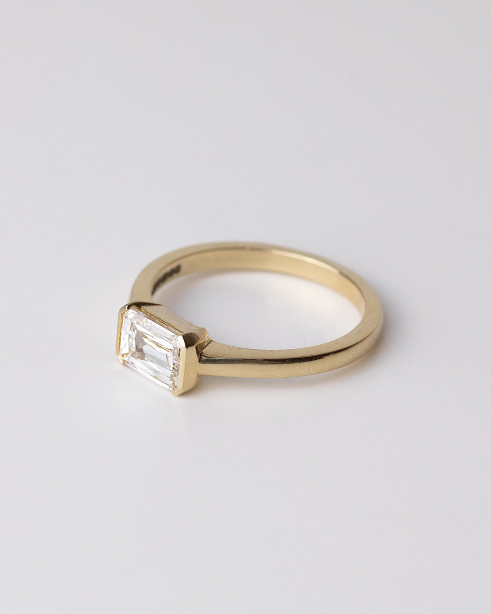 Marquise Shaped Three Stone Lab Grown Diamond Engagement Ring