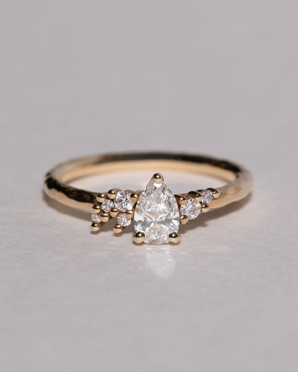 Marquise Shaped Three Stone Lab Grown Diamond Engagement Ring