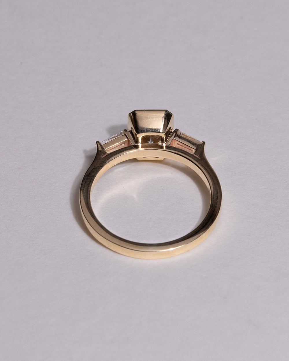 Marquise Shaped Three Stone Lab Grown Diamond Engagement Ring