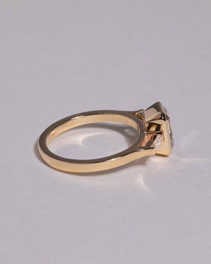 Marquise Shaped Three Stone Lab Grown Diamond Engagement Ring