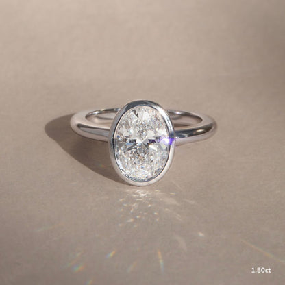 Marquise Shaped Three Stone Lab Grown Diamond Engagement Ring