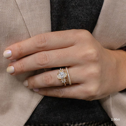 Marquise Shaped Three Stone Lab Grown Diamond Engagement Ring