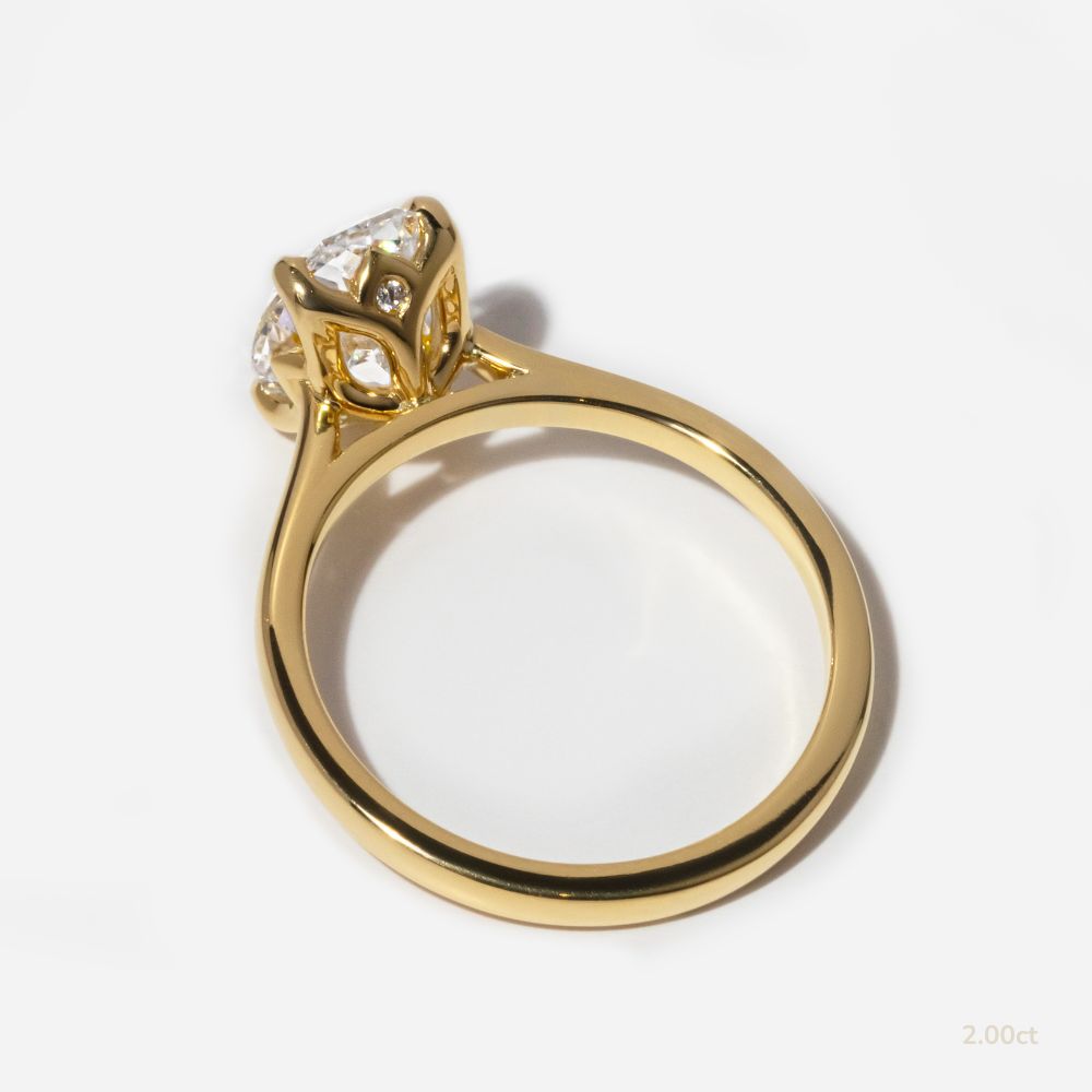 Marquise Shaped Three Stone Lab Grown Diamond Engagement Ring