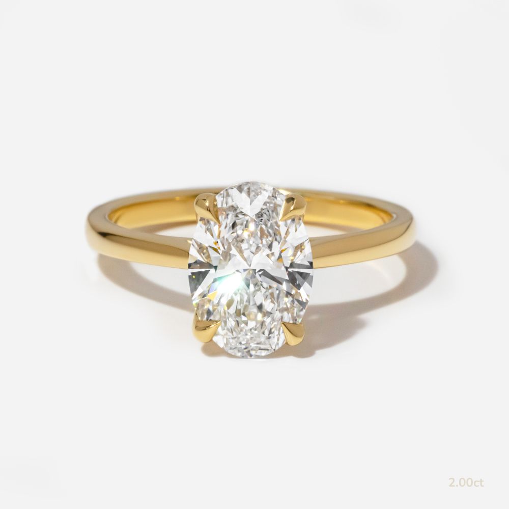 Marquise Shaped Three Stone Lab Grown Diamond Engagement Ring