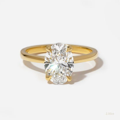 Marquise Shaped Three Stone Lab Grown Diamond Engagement Ring
