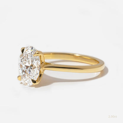 Marquise Shaped Three Stone Lab Grown Diamond Engagement Ring