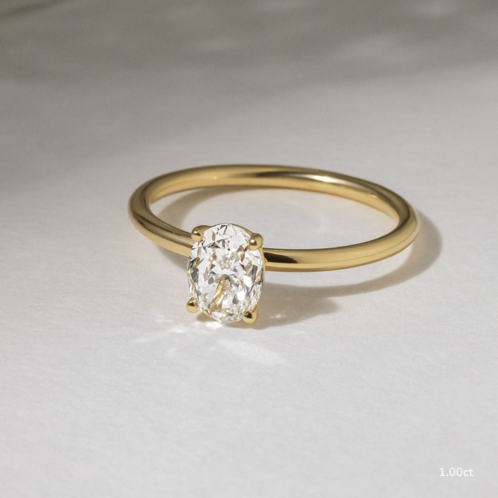 Marquise Shaped Three Stone Lab Grown Diamond Engagement Ring