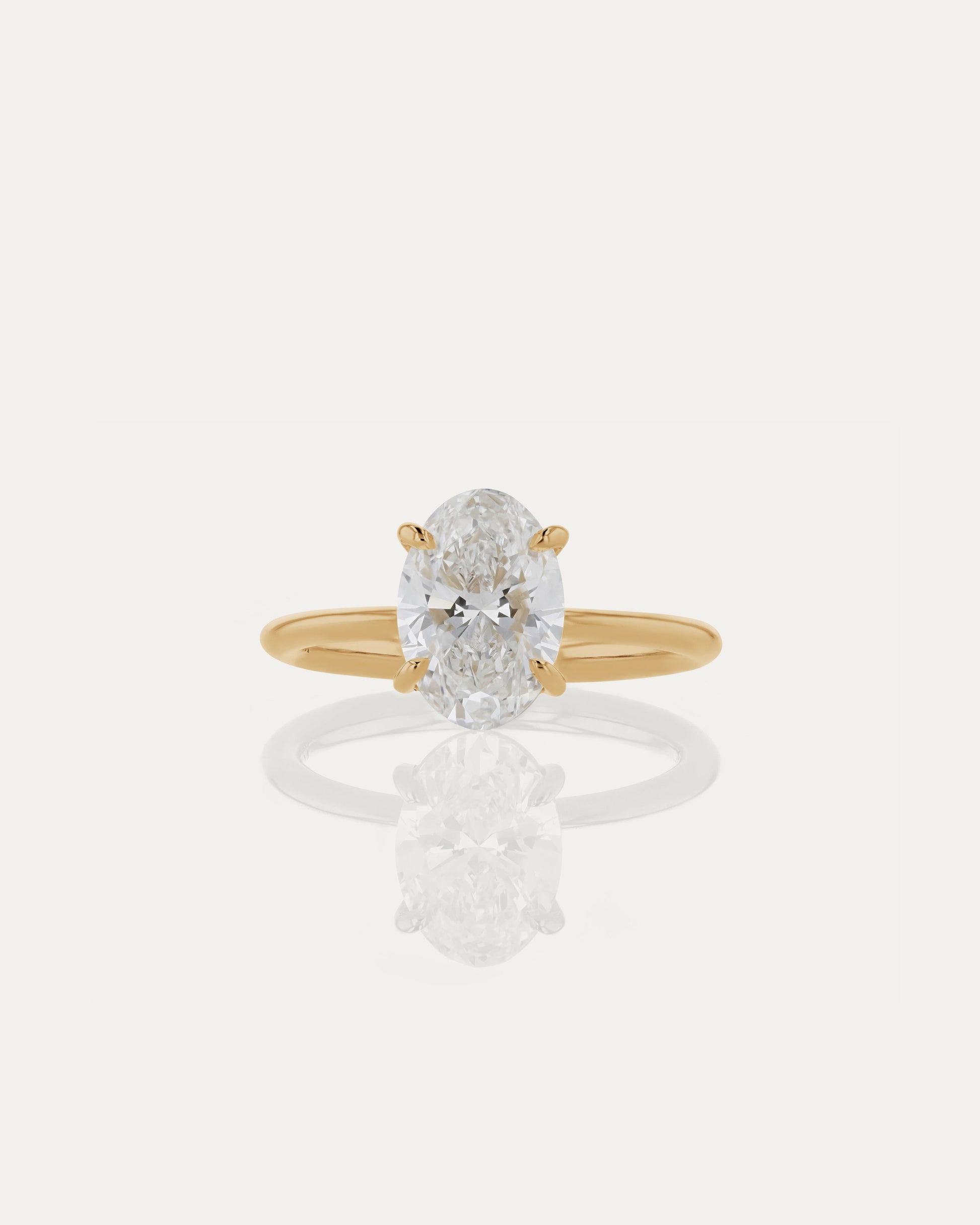 Marquise Shaped Three Stone Lab Grown Diamond Engagement Ring