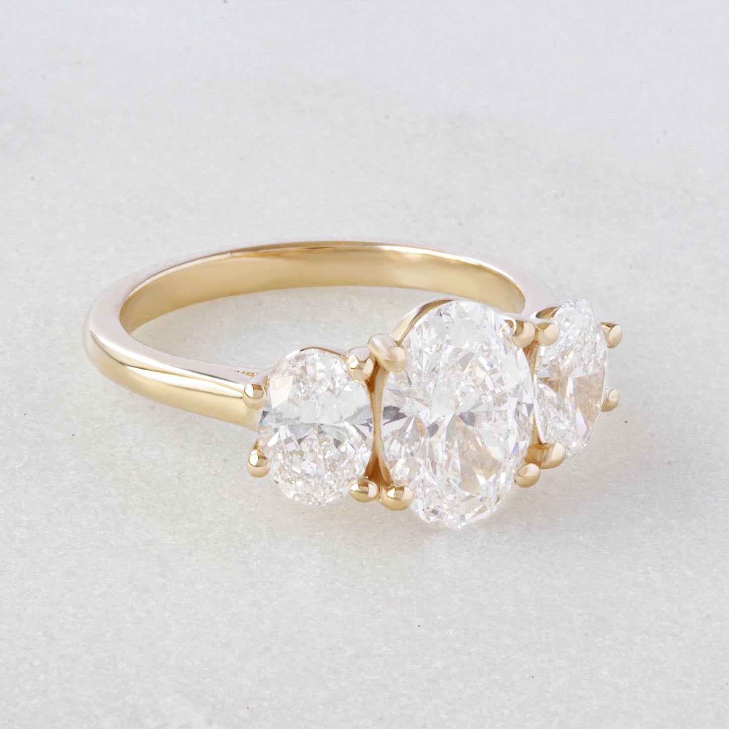 2.9 Carats Emerald Pave Styled Moissanite Engagement Ring