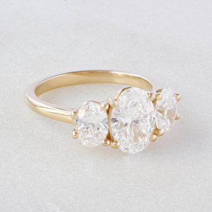 2.9 Carats Emerald Pave Styled Moissanite Engagement Ring
