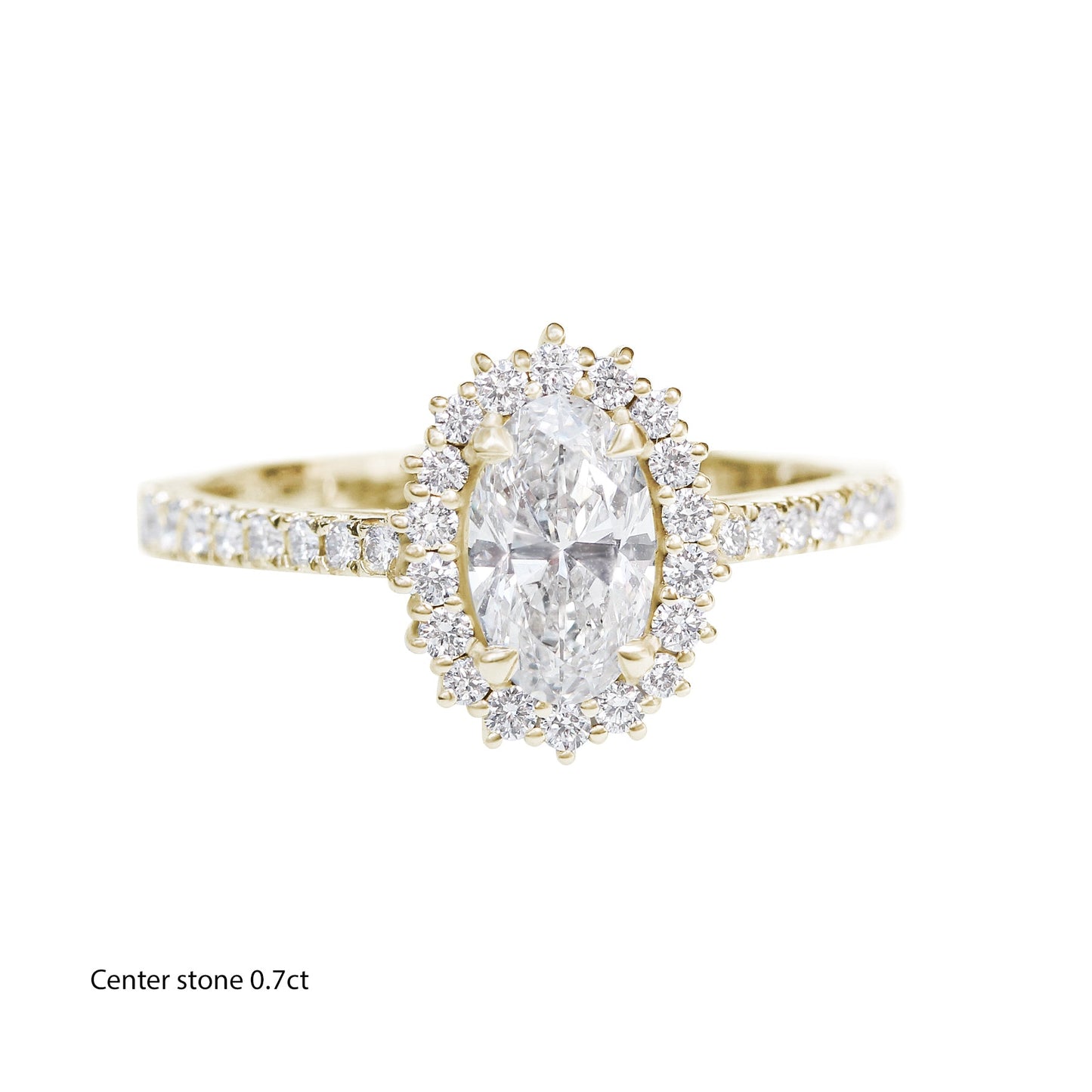 2.9 Carats Emerald Pave Styled Moissanite Engagement Ring