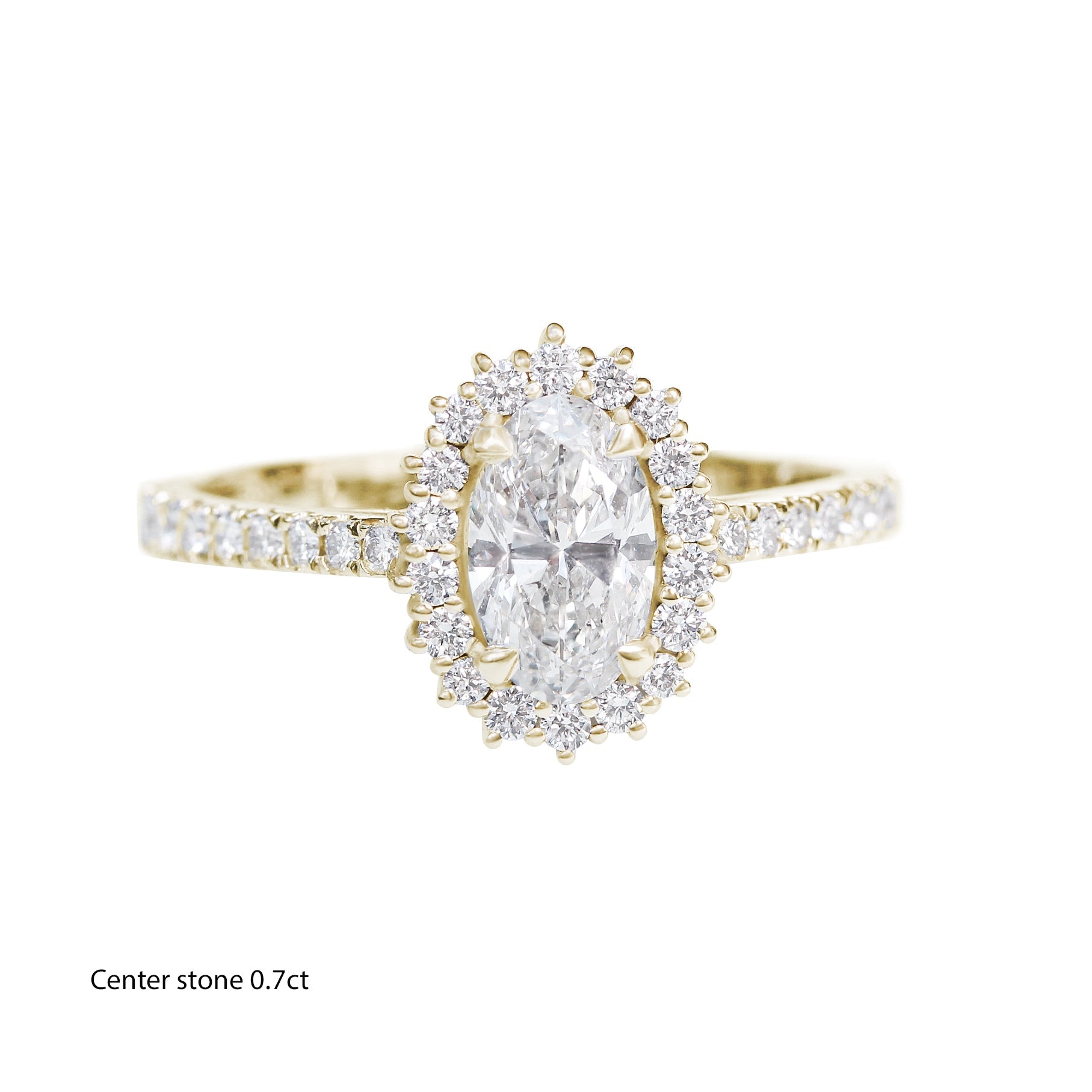 2.9 Carats Emerald Pave Styled Moissanite Engagement Ring