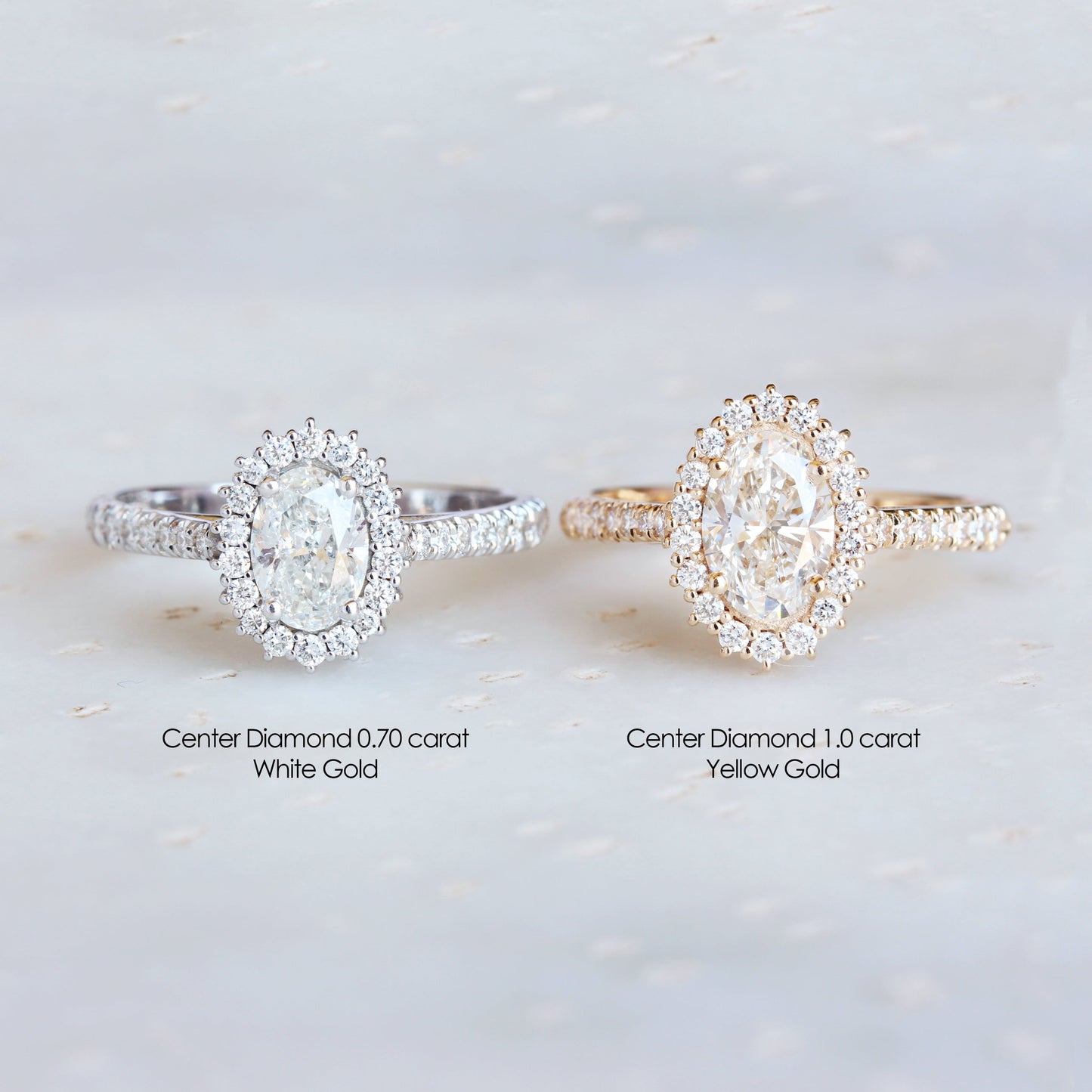 2.9 Carats Emerald Pave Styled Moissanite Engagement Ring