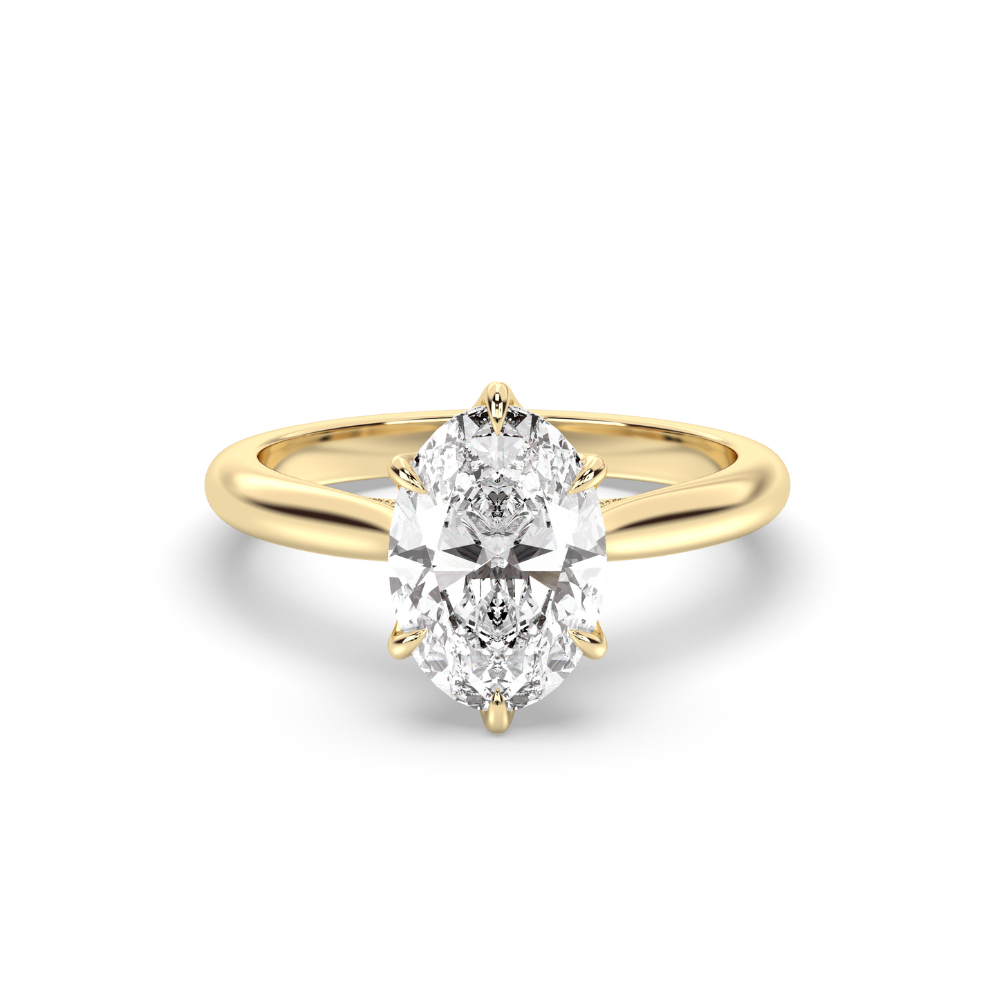 Marquise Shaped Three Stone Lab Grown Diamond Engagement Ring