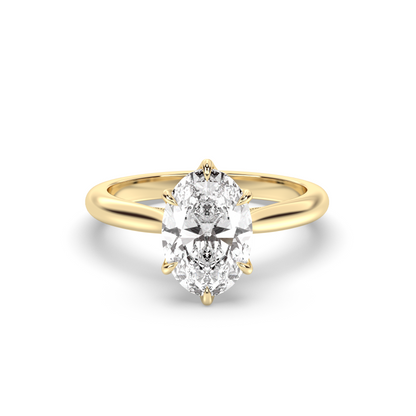 Marquise Shaped Three Stone Lab Grown Diamond Engagement Ring