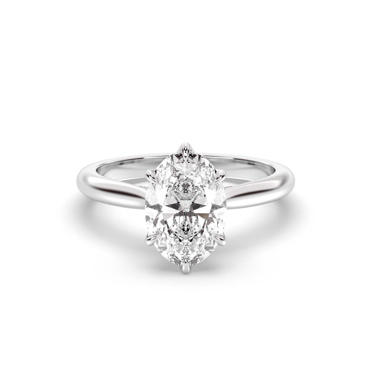Marquise Shaped Three Stone Lab Grown Diamond Engagement Ring