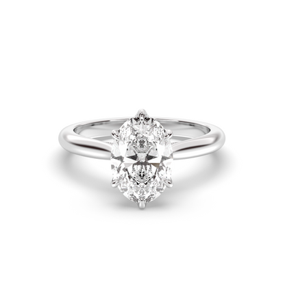 Marquise Shaped Three Stone Lab Grown Diamond Engagement Ring