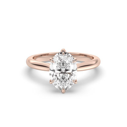 Marquise Shaped Three Stone Lab Grown Diamond Engagement Ring