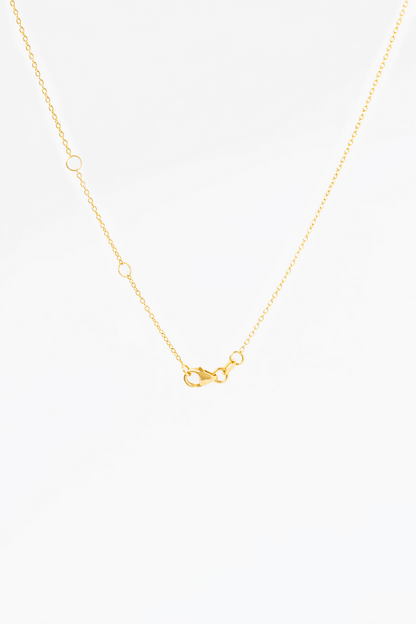 0.12 CT Round Pavé Border Engravable Heart Moissanite Diamond Necklace in Solid Gold