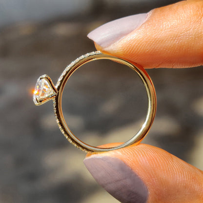 Pear Shaped Engagement Ring In Yellow Gold