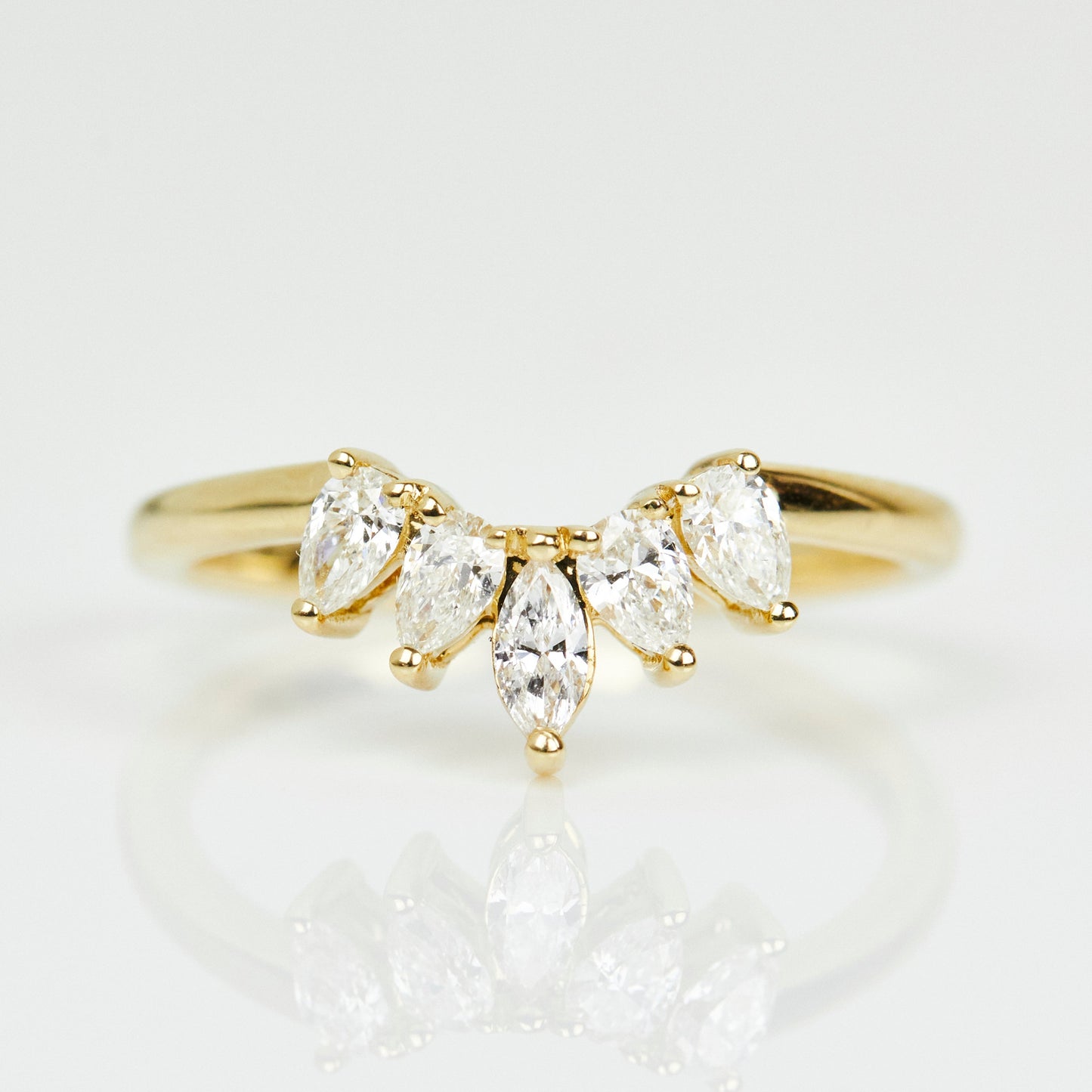 0.25 TCW Round Shaped Half Eternity Lab Grown Diamond Wedding Band