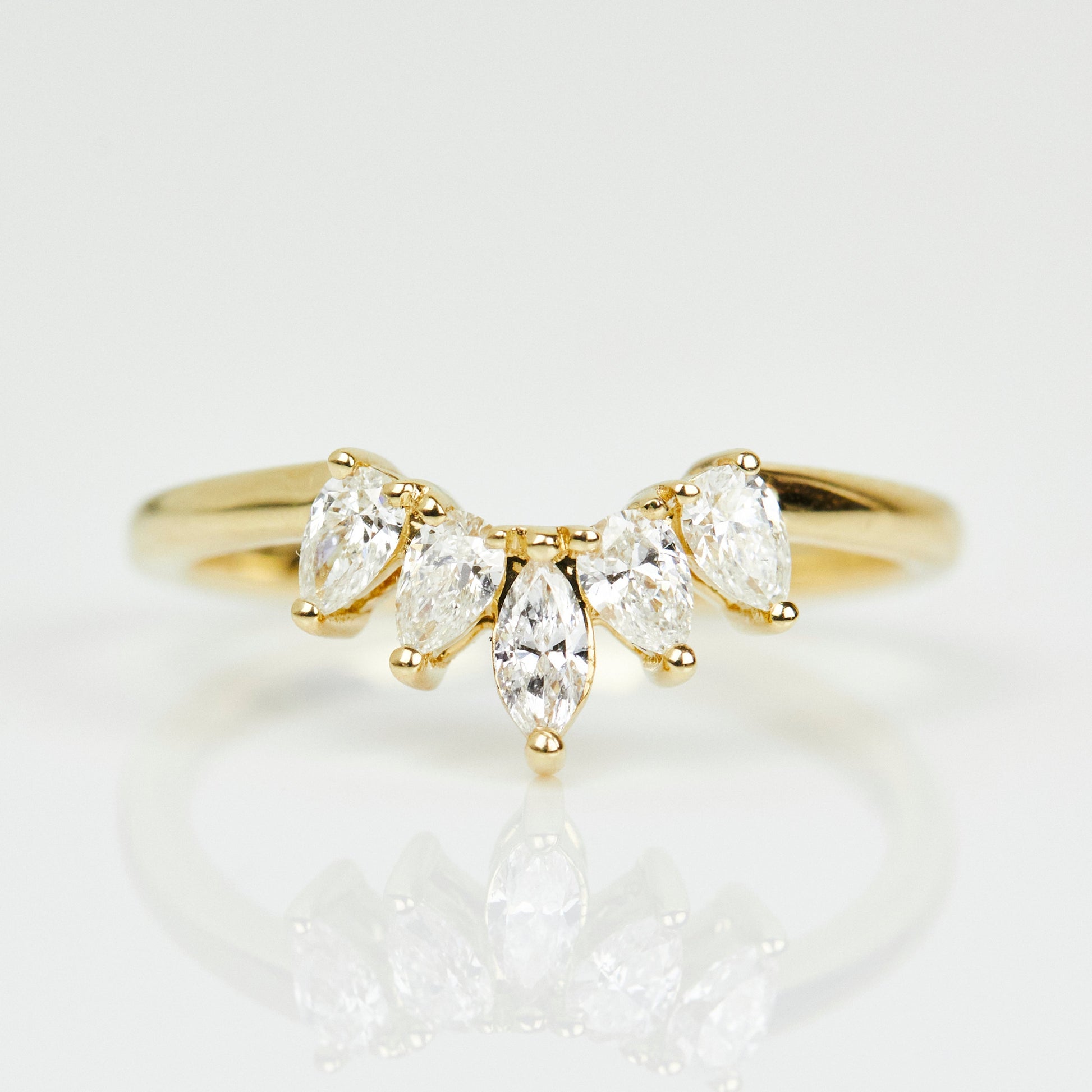 0.25 TCW Round Shaped Half Eternity Lab Grown Diamond Wedding Band