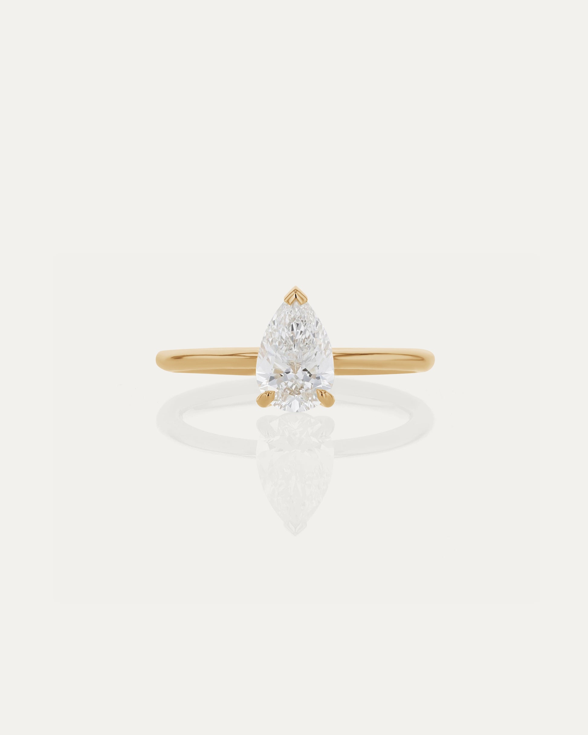 Marquise Shaped Three Stone Lab Grown Diamond Engagement Ring