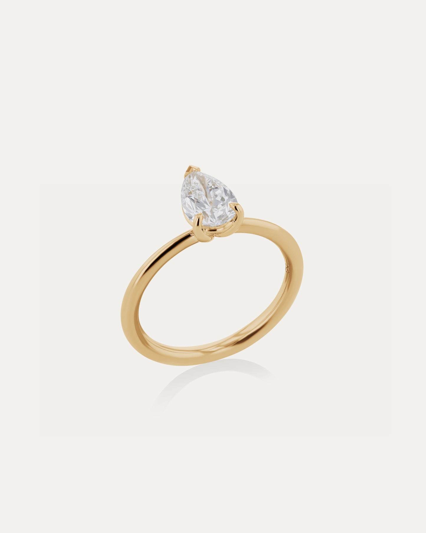 Marquise Shaped Three Stone Lab Grown Diamond Engagement Ring