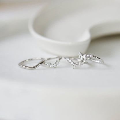 0.25 TCW Round Shaped Half Eternity Lab Grown Diamond Wedding Band