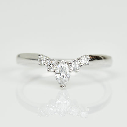 0.25 TCW Round Shaped Half Eternity Lab Grown Diamond Wedding Band