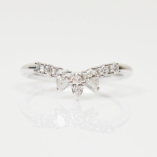 0.25 TCW Round Shaped Half Eternity Lab Grown Diamond Wedding Band