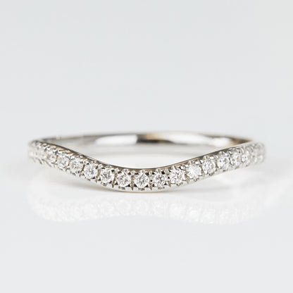 0.25 TCW Round Shaped Half Eternity Lab Grown Diamond Wedding Band