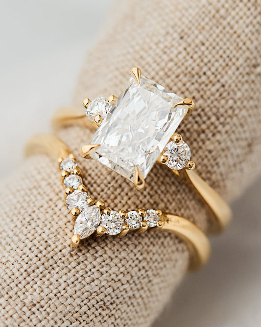 0.25 TCW Round Shaped Half Eternity Lab Grown Diamond Wedding Band