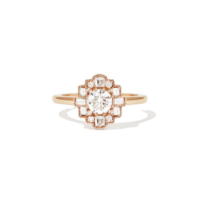 Marquise Shaped Three Stone Lab Grown Diamond Engagement Ring