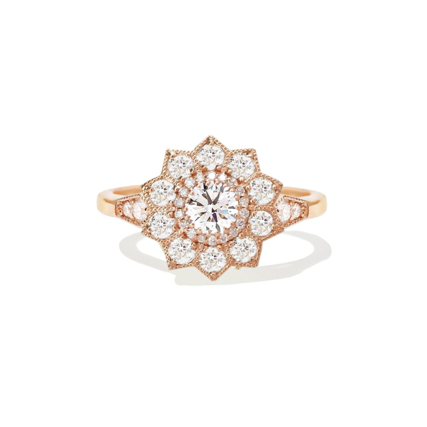 Marquise Shaped Three Stone Lab Grown Diamond Engagement Ring