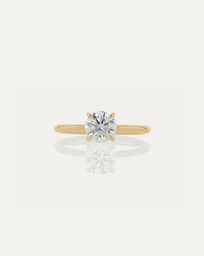 Marquise Shaped Three Stone Lab Grown Diamond Engagement Ring
