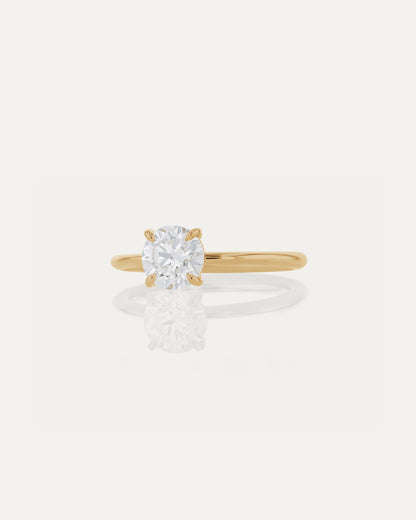 Marquise Shaped Three Stone Lab Grown Diamond Engagement Ring