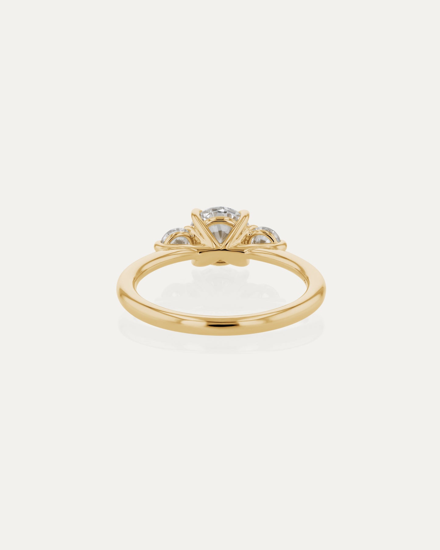 Marquise Shaped Three Stone Lab Grown Diamond Engagement Ring
