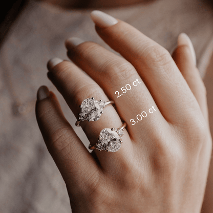 Marquise Shaped Three Stone Lab Grown Diamond Engagement Ring