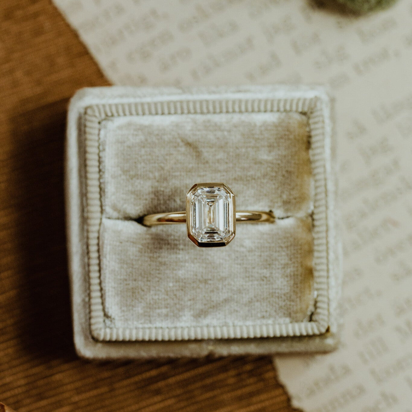 Marquise Shaped Three Stone Lab Grown Diamond Engagement Ring